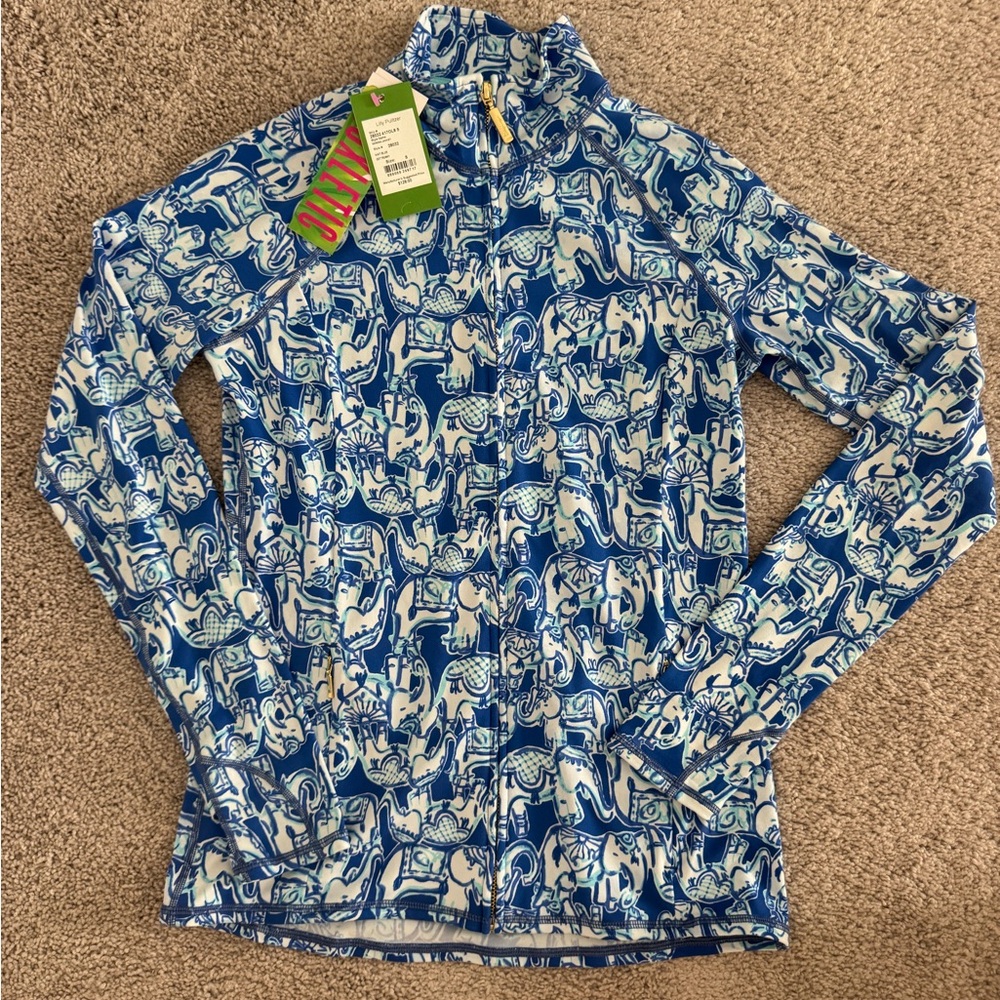 Lilly Pulitzer Blue and White Ikat Jacket